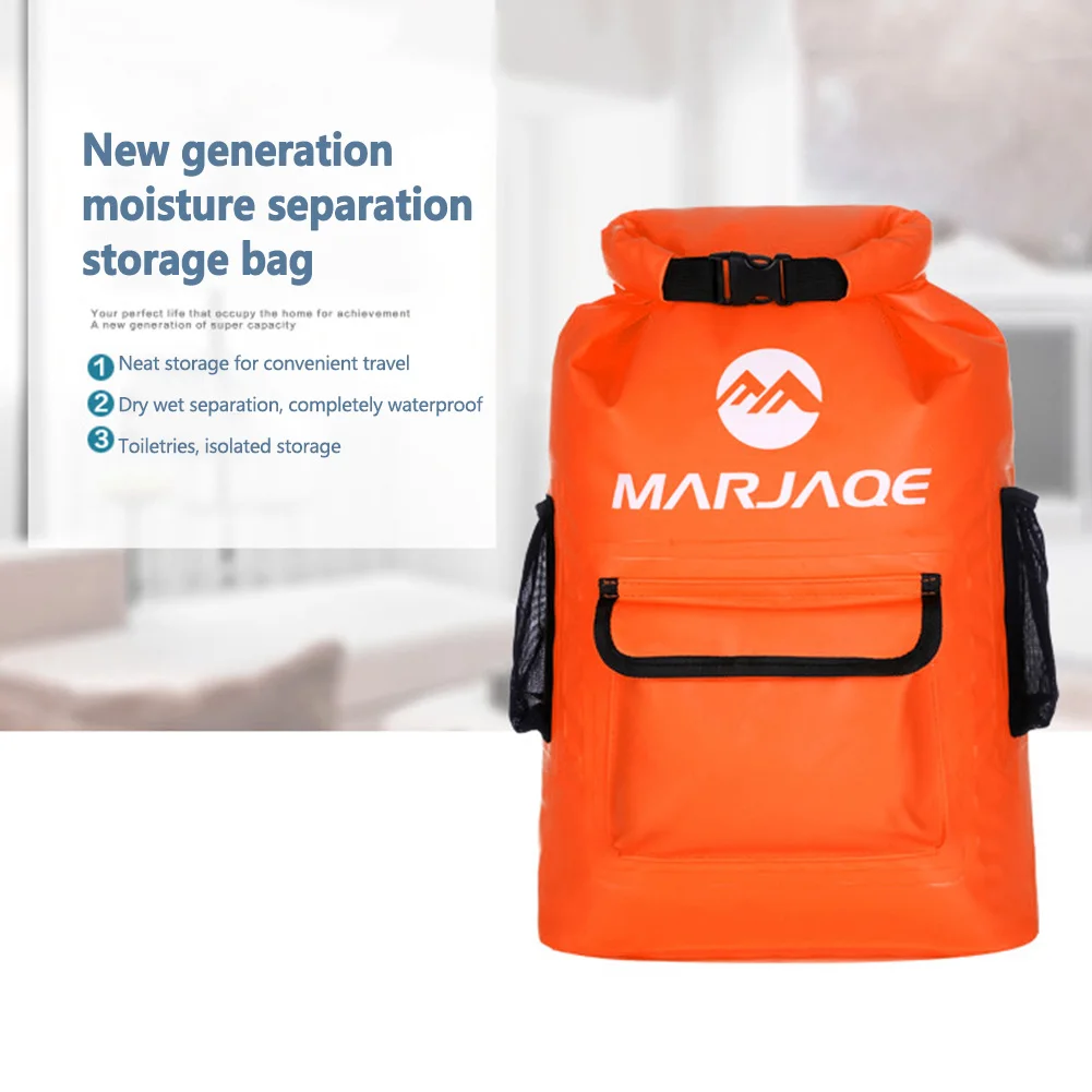 22L Waterproof Backpack Upstream Backpack Roll-Top Closure Water Resistant Bag Large Capacity for Kayaking Boating Rafting