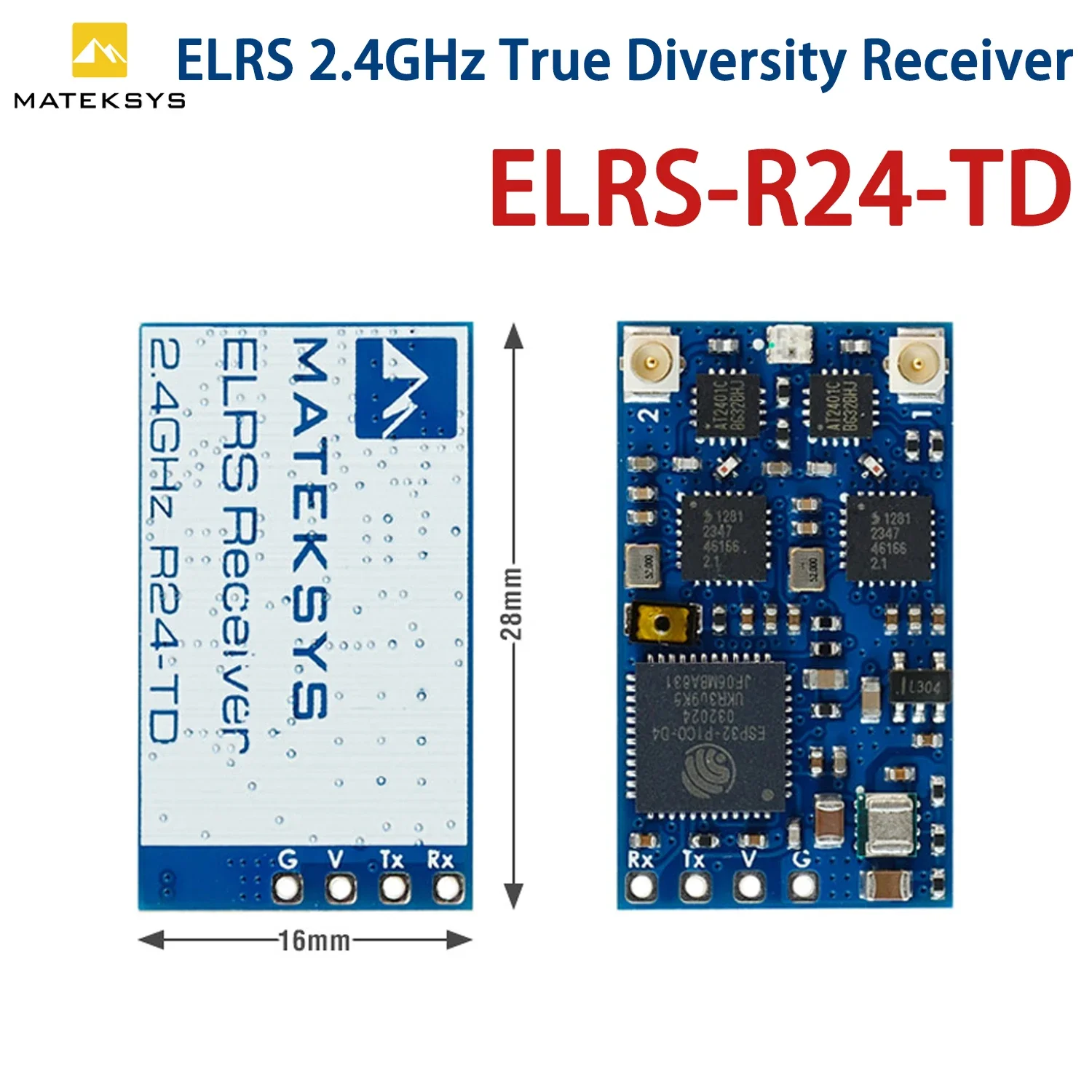 Récepteur ELRS 2.4GHz True Diversity 100mW pour FPV