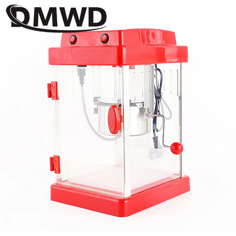 110V/220V Commercial Household Popcorn Machine Hot Air Oil Popped Corn Popper Automatic DIY Popcorn Maker Heating Non-Stick Pot