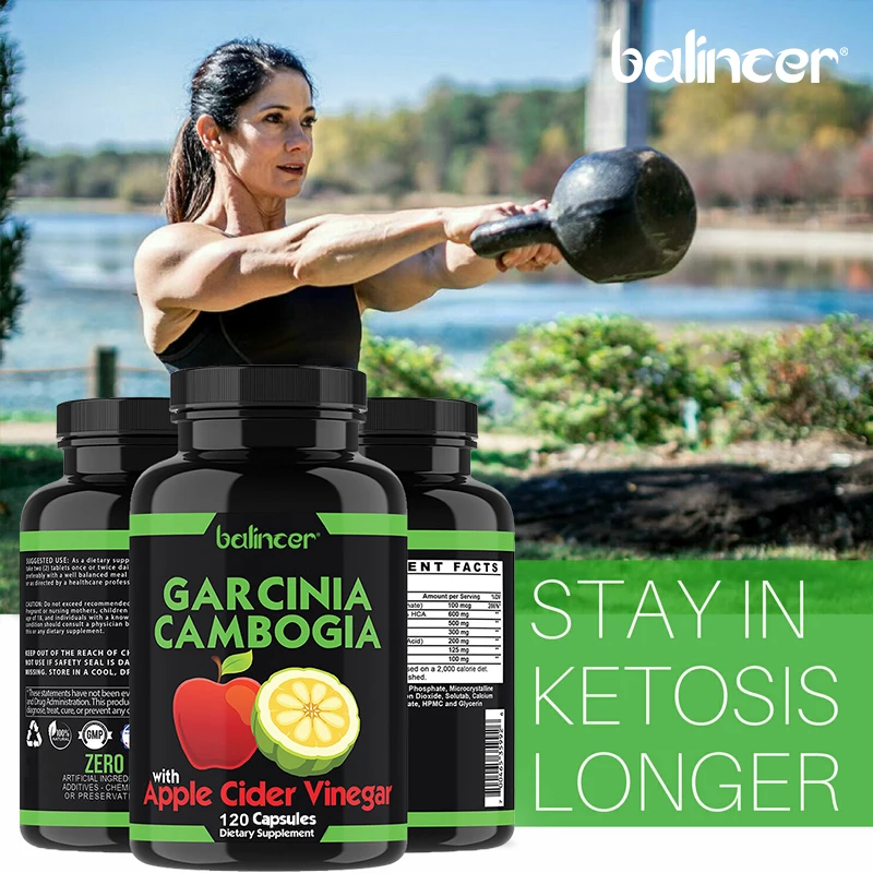 Garcinia Cambogia + Apple Cider Vinegar Fat Loss Supplement Promotes Metabolism Enhances Immunity Carbohydrate Blocker