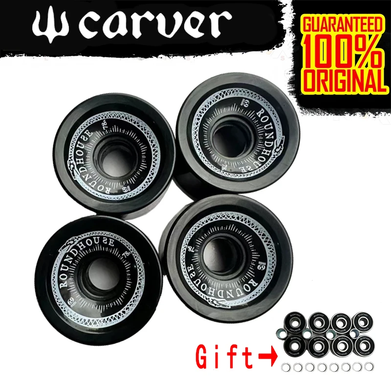 

Подлинные колеса для скейтборда carver surf 69 мм 78A, с подшипниками carver, полный набор дешевых, но хорошего качества,