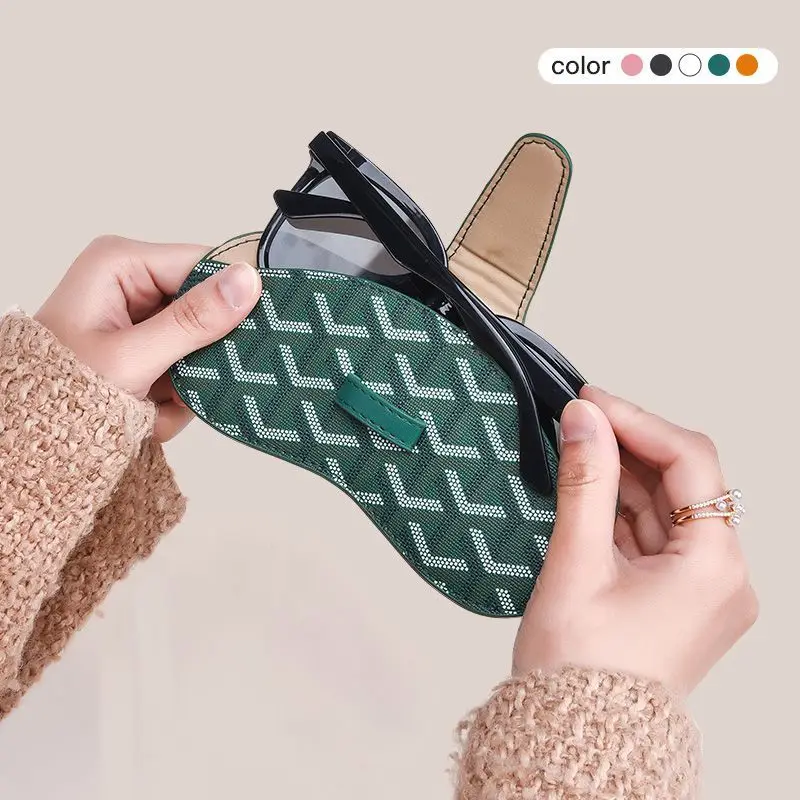 

Sunglasses Bag Portable Glasses Storage Bag Soft PU Leather Glasses Protective Cover Lightweight Travel Hanging Sunglasses Pouch