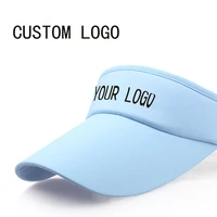 Customized Logo Printed Visors For Men Women Empry Top Hats Ladies Outdoor Sports Tennis Sunhat breathable cap gorra Wholesale 1