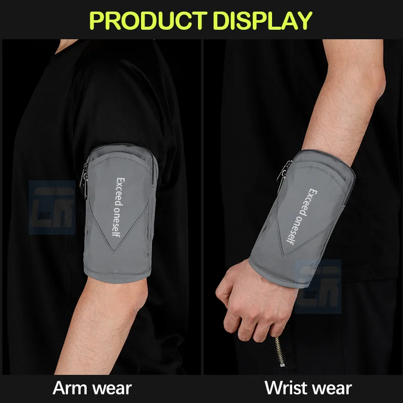 5Colors Running Arm Bag Outdoor Waterproof Reflective Armband Bag Phone Holder  For Below 6.7inch Phone Sport Gym Arm Wrist Case 5