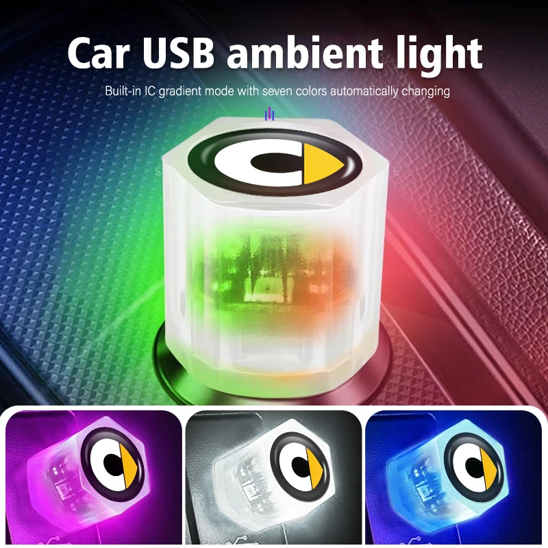 Auto Mini Usb Led Luce Ambientale Auto Pc Computer Luce Portatile Per Smart 452 454 Roadster Coupe Crossblade Cabrio City-Coupe