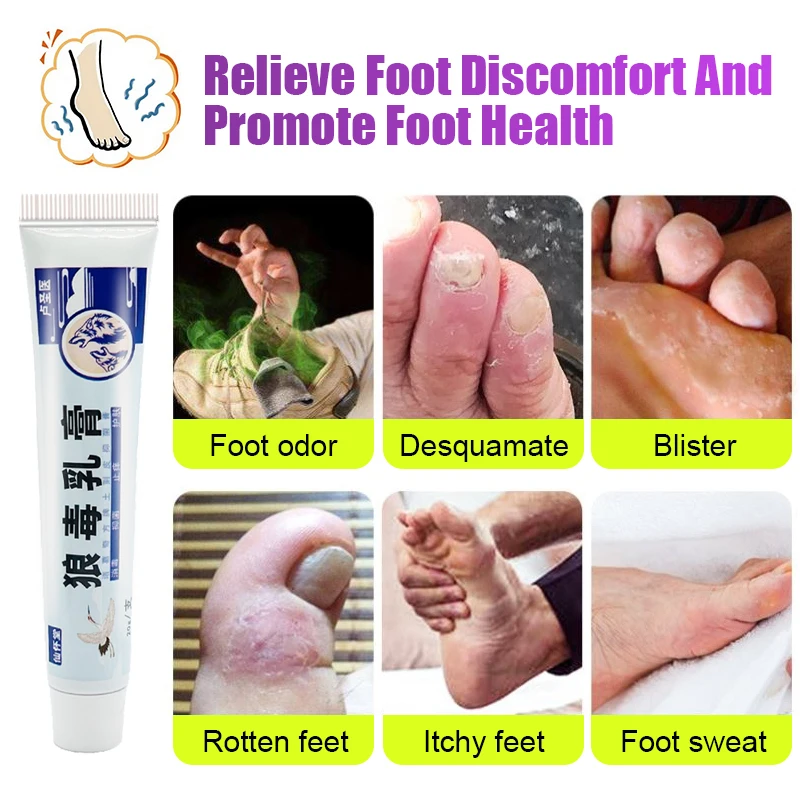 

20g Feet Odor Removal Cream Tinea Pedis Ointment Foot Peeling Itch Cream Beriberi Fungal Inhibition Dressing Feet Repair Care