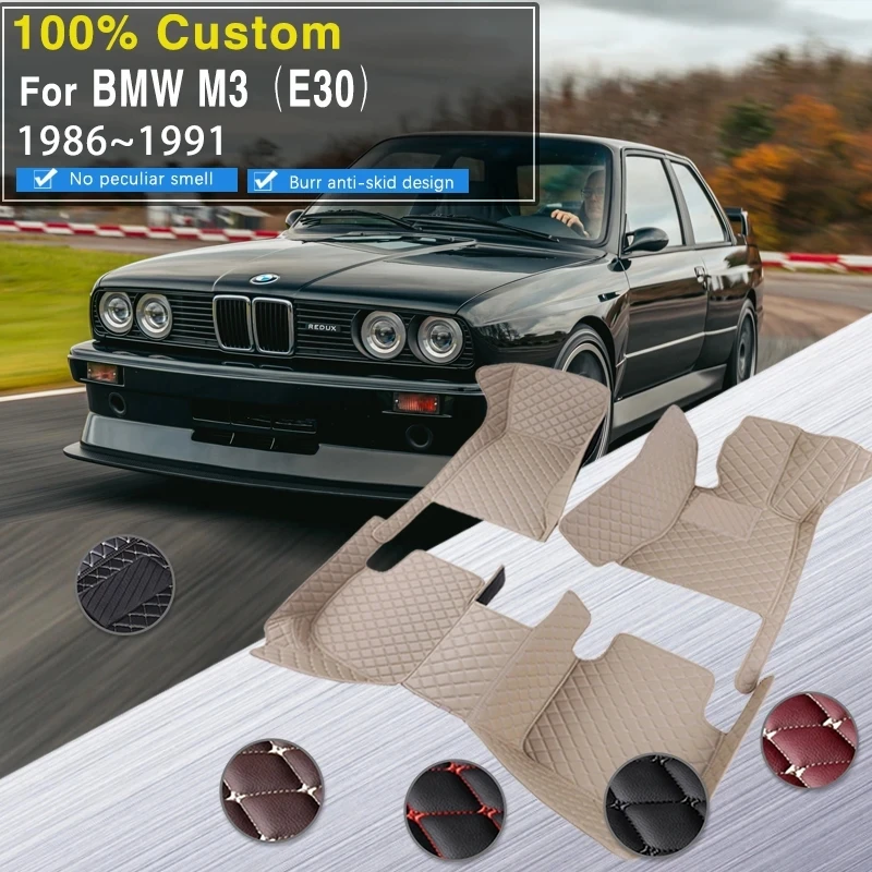 CarFloorMatForBMWM3E30198619915SeatsCoupLeatherFloorMats
