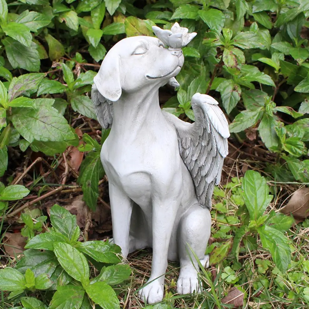 

Memorial Statue Remembrance Keepsake Sculpture Grave Marker Figurine to Cherished Pet Indoor Living Room Bedroom Ornament