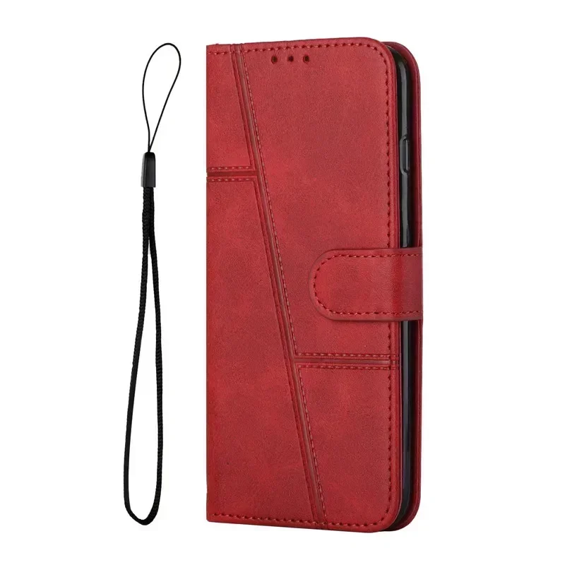 Leather Flip Wallet Phone Cover with Magnetic Stand Feature