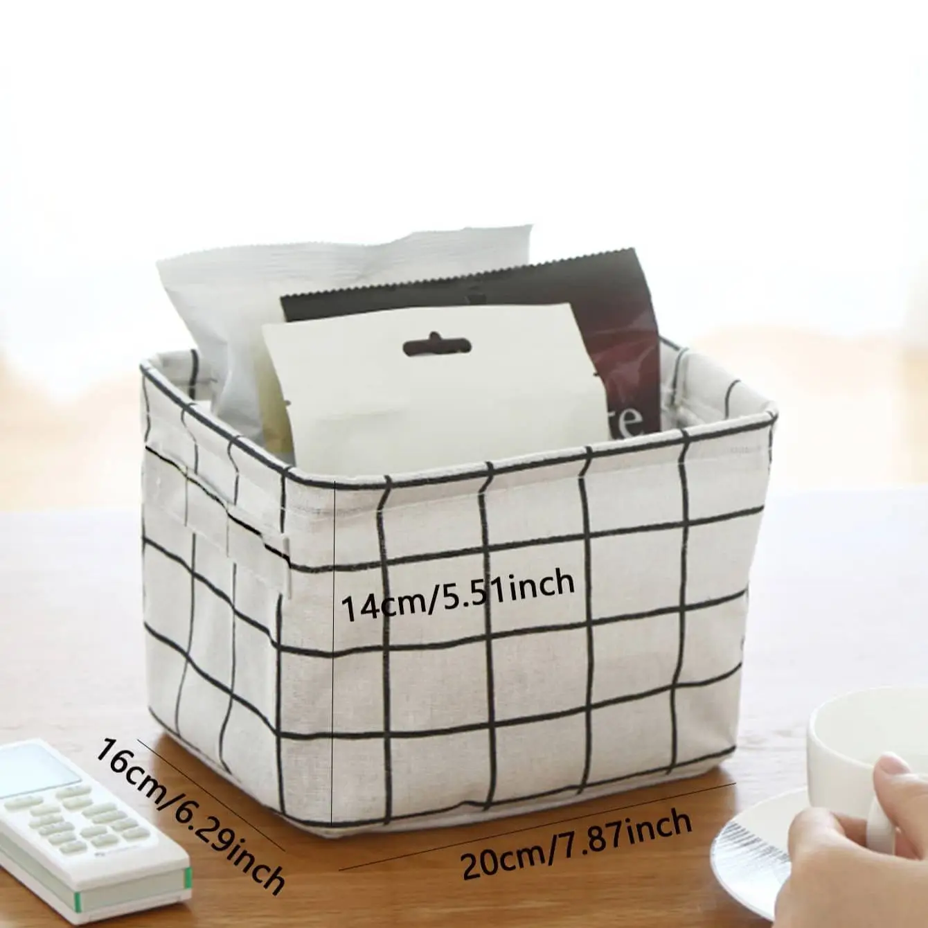 1PC fabric with portable printed storage basket 3