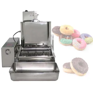 110V 220V Automatic Donut Making Machine, Four Row Mini Donut Making Fryer All-In-One Machine