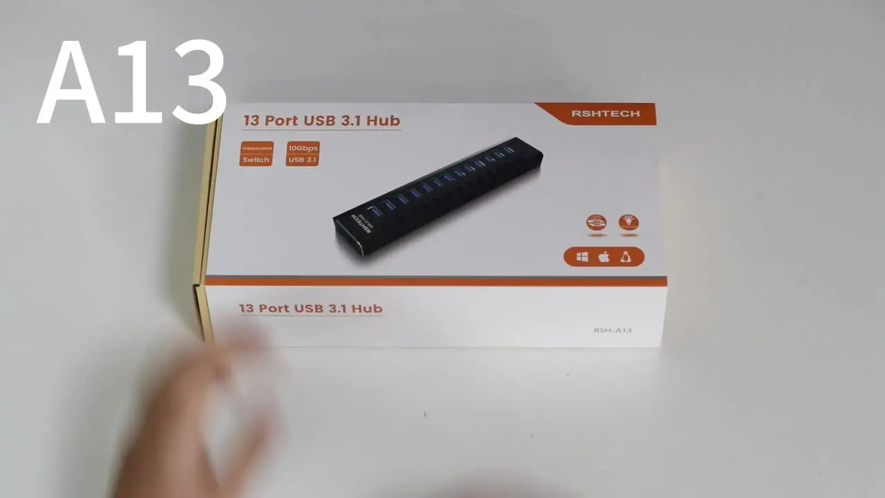 Hub USB 7 Port 10 Gbps con Alimentatore 12V Hub USB 7 Port 10 Gbps con Alimentatore 12V