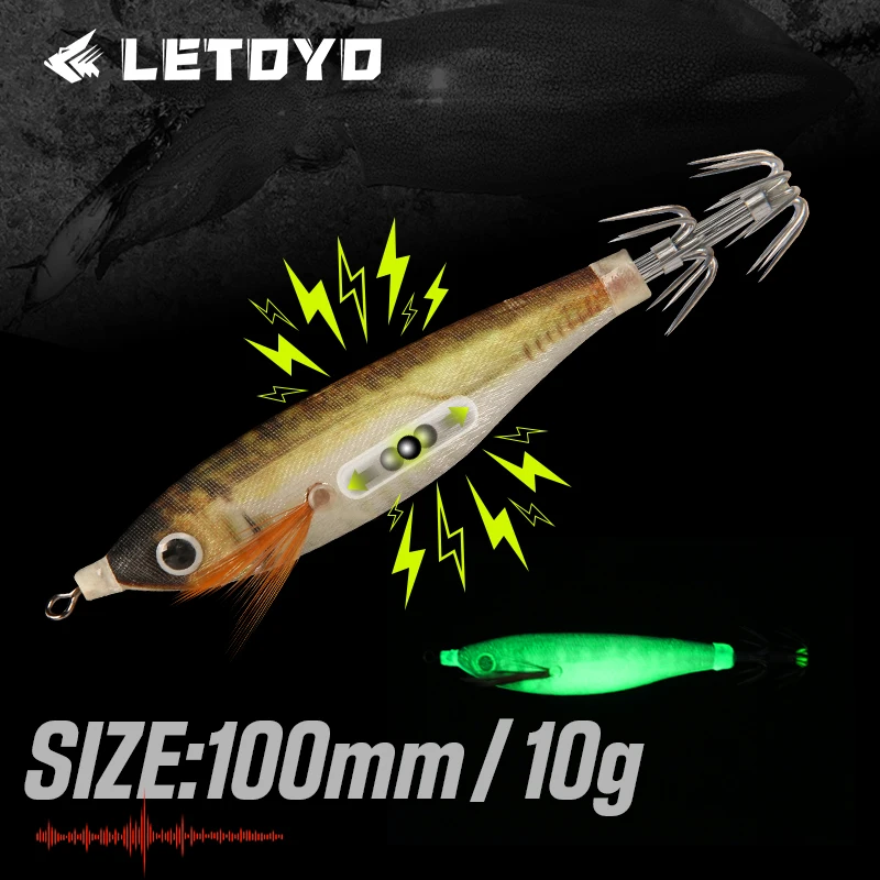 LETOYO sutte 04, leuchtender Tintenfisch-Jig, Aggie, schwimmender Tintenfisch-Köder, künstlicher Köder, Tintenfisch-Angeln, Webfuß, Oktopus, Egi, Meeresangeln