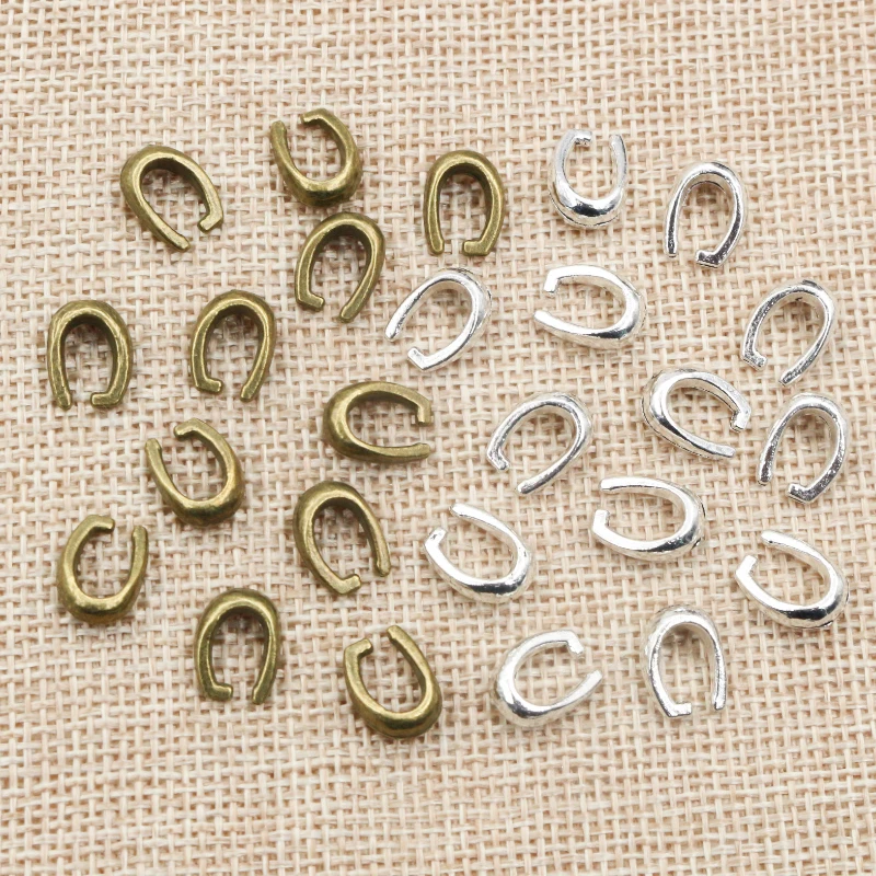 

11x8 мм 30 шт античные бронзовые и античные посеребренные застежки защелкивающиеся Подвески ручной работы подвески: сделай сам для браслета ожерелье
