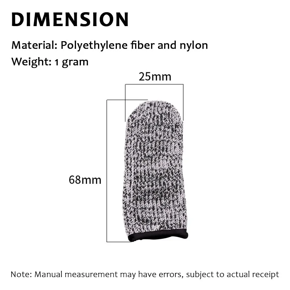 1/10Pcs AntiCut Finger Cover Finger Protector Sleeve Level 5 High-Strength Safety Flexible Resistant Fingertip Cots for Work DIY anti cut gloves disposable finger covers