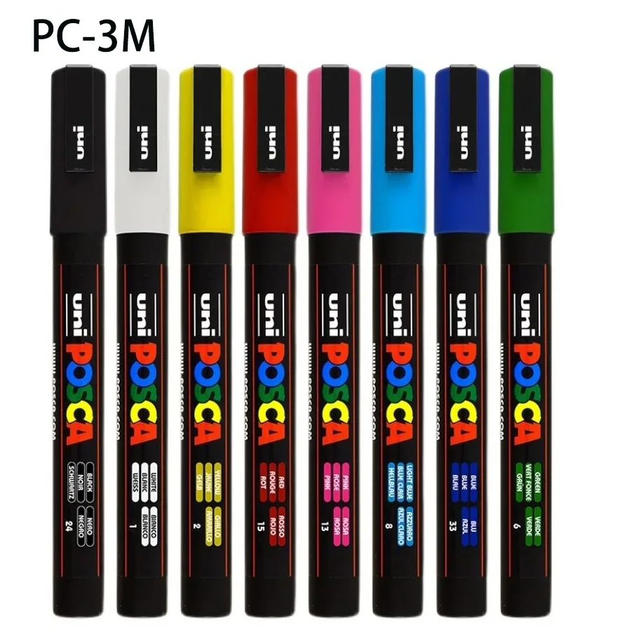 1Pc Uni Posca Pennarello Per Vernice Pc-3M Acrilico Plumones Fai Da Te Graffiti Manga Cards Poster Rock Ceramic Metallic Craftwork Paint Pen