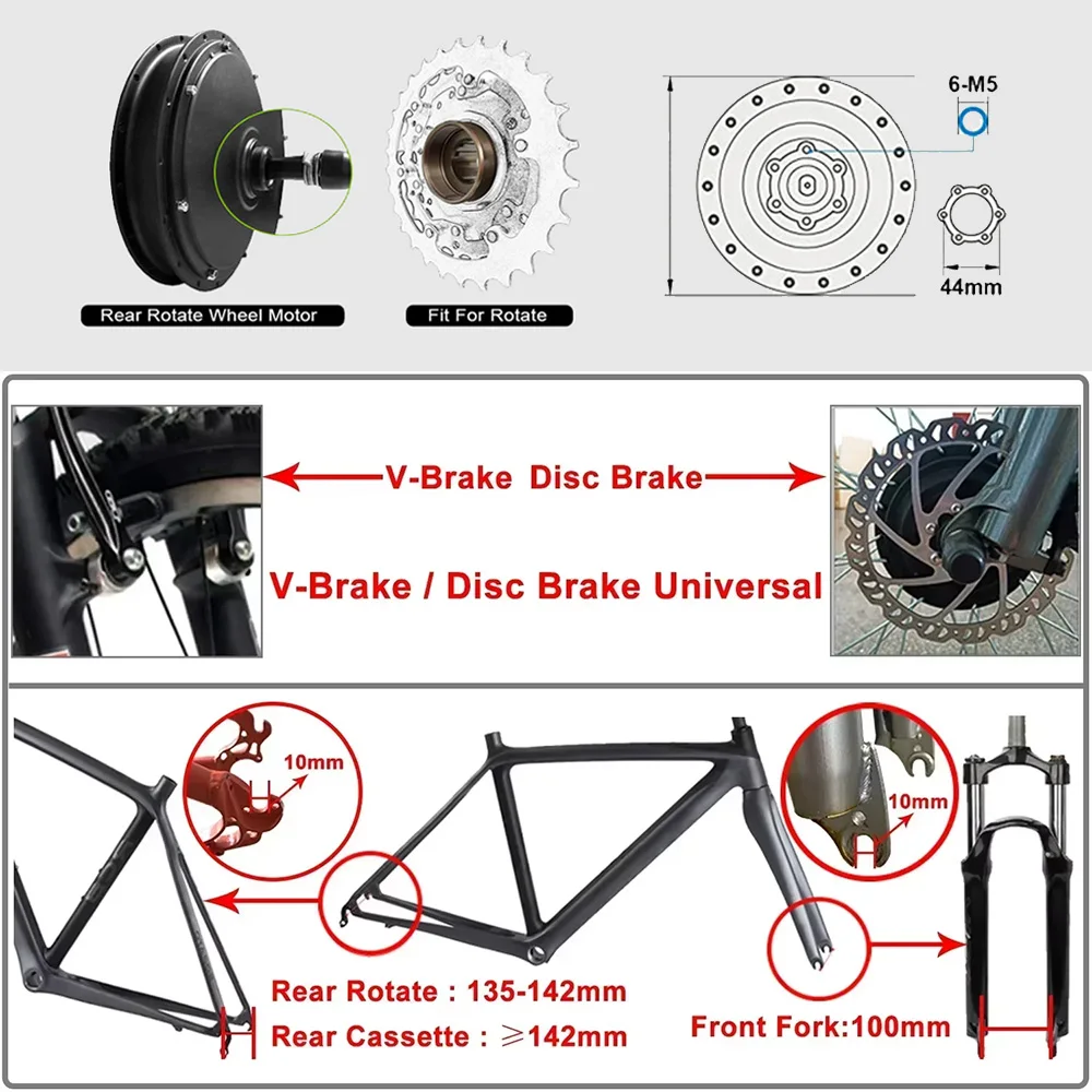 前輪と後輪のブラシレスモーター,16インチ,36v,48v,250w,350w,500w 29