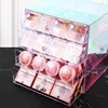 Luxury Colorful Acrylic Cosmetics Holder Drawer Cabinet Dustproof Storage Box Organizer Eye Shadow Lipstick Powder Air Cushion 3