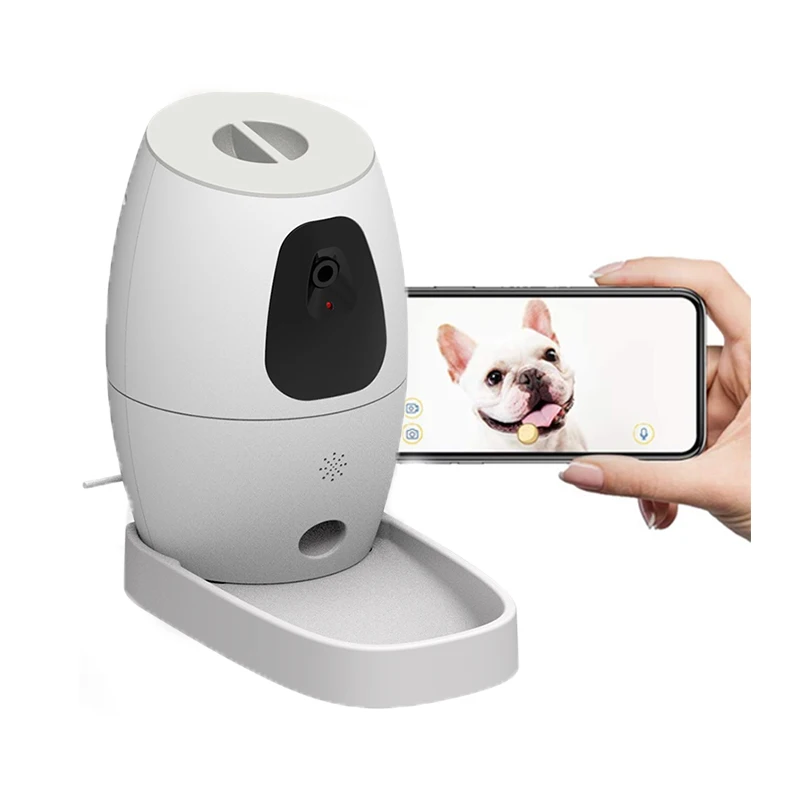 Remote Control App Wifi Pet Smart Automatic Dog Camera Treat Dispenser Pet Feeder With Camera