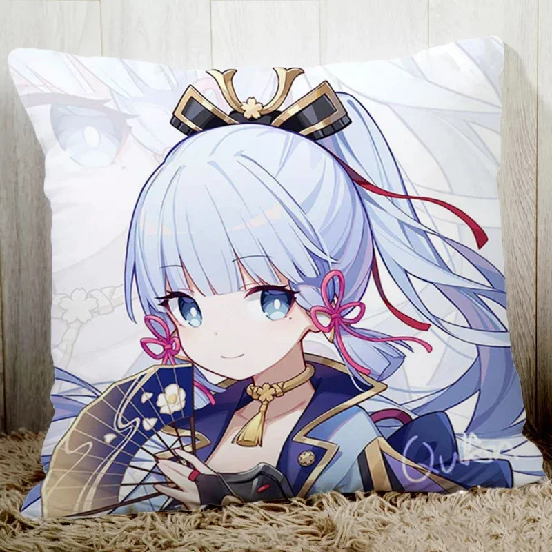 

Genshin Impact Fall Pillow Cover 40x40 Decorative Cushions for Sofa Kawaii Pillow Cushion Covers Pillowcase 45x45 Body Decor Bed