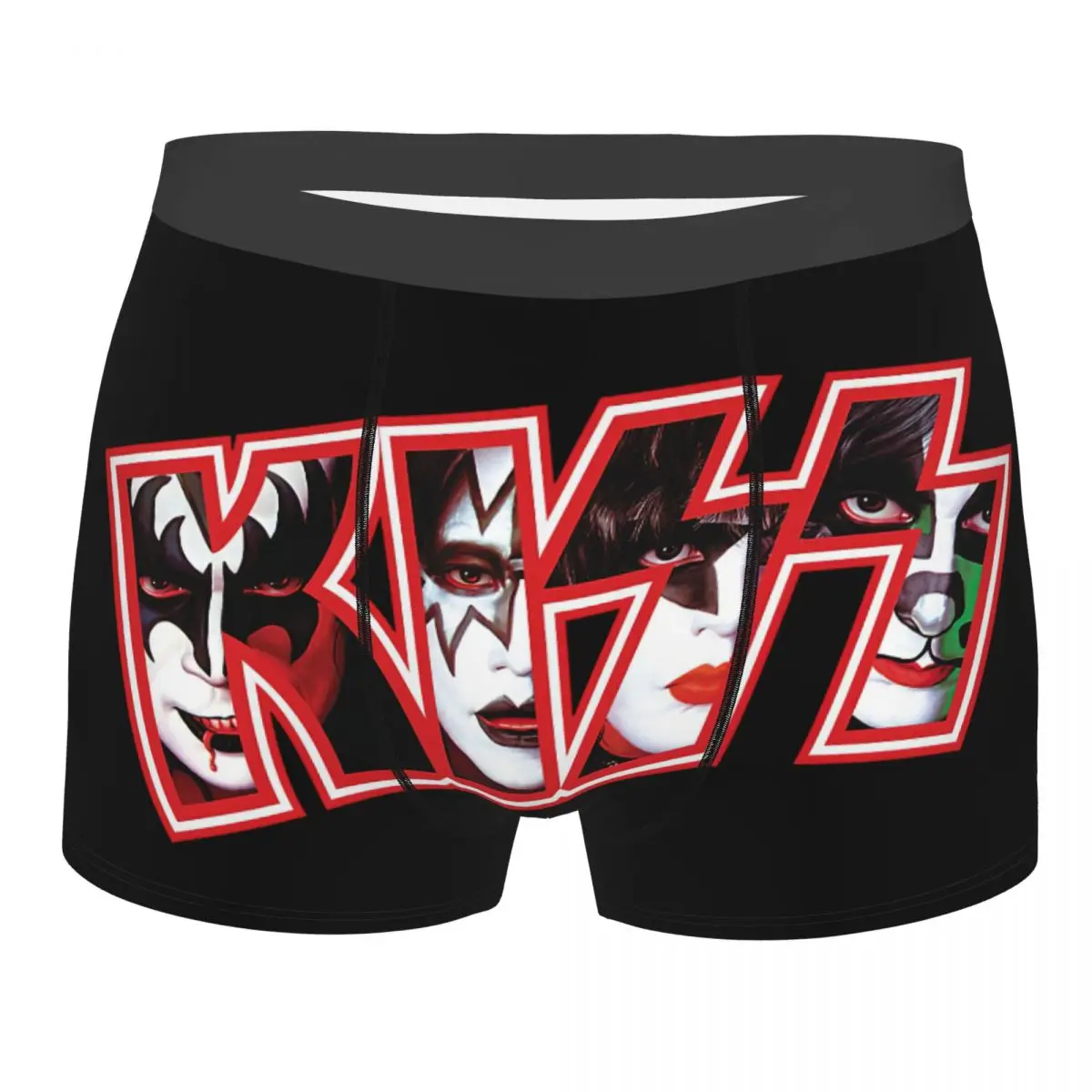 Kiss Band Underpants Breathbale Panties Male Underwear Print Shorts Boxer Briefs