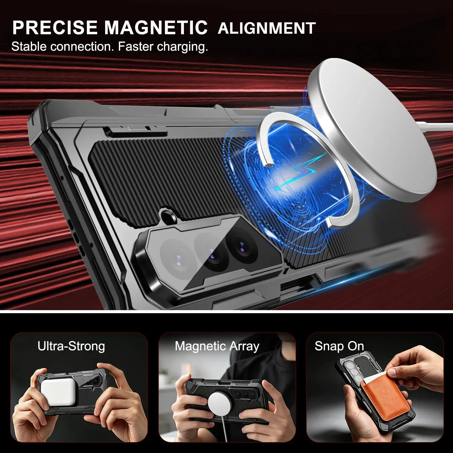 Ultra Durable Metal Bumper Heavy Duty Shockproof Rugged Case with Screen Protector