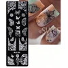 3pcs Bow Tie Nail Stamping Plates Butterfly Design Floral Flower Leaf  Nail Art Stamp Stencil Printing Template Manicure Tools 3