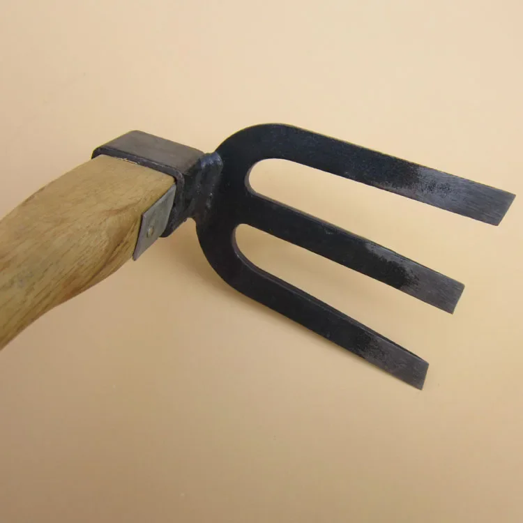 All-Steel Small Trident Rake Short Handle Width   Farm Tools  Soil Loose  Japanese Style 3