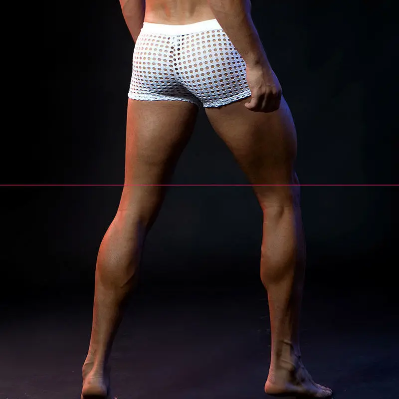 Super Sexy Hollow Breathable Translucent Men's More than Boxer Briefs Colors Selected sexy mens underwear 2022 hombre Sex shorts