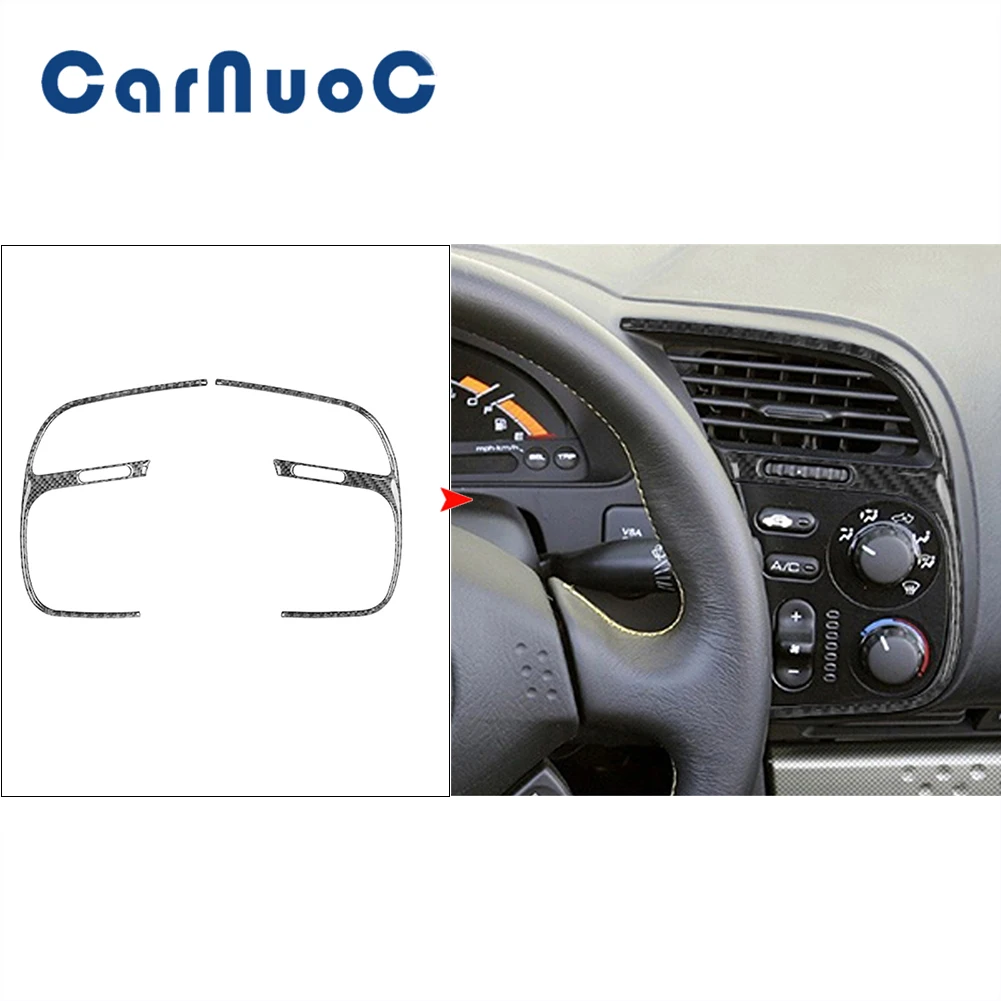 

Carbon Fiber Sticker Air Condition Vent Decorative Strip Car Interior Cover Trim Accessories For Honda S2000 2000 2001 2002 2003