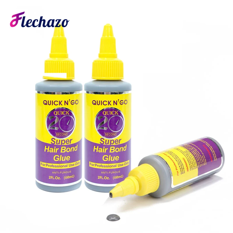 Black Glue For False Eyelashes 2 Oz 60Ml Hair Bond Glue For Quick Weaves 20 Seconds Quick Dry Bonding Adhesive