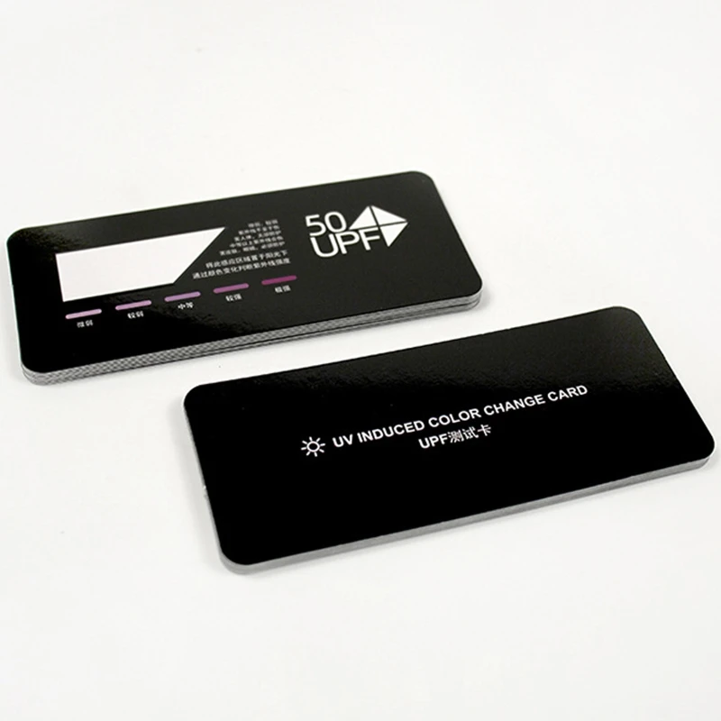 UV Test Card Quick Test UV Sensor UPF50+ Deep Color for STRONGER