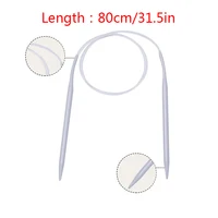 80cm Aluminum Porcelain Surface Circular Knitting Needles Round Metal Knitting Needles with Loop Weaving Needles 2-12mm - Image 6