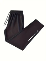 Pantalon droit décontracté pour hommes, doux, extensible, taille élastique, survêtement, classique coréen, bleu, noir, gris, marque, grande taille 6