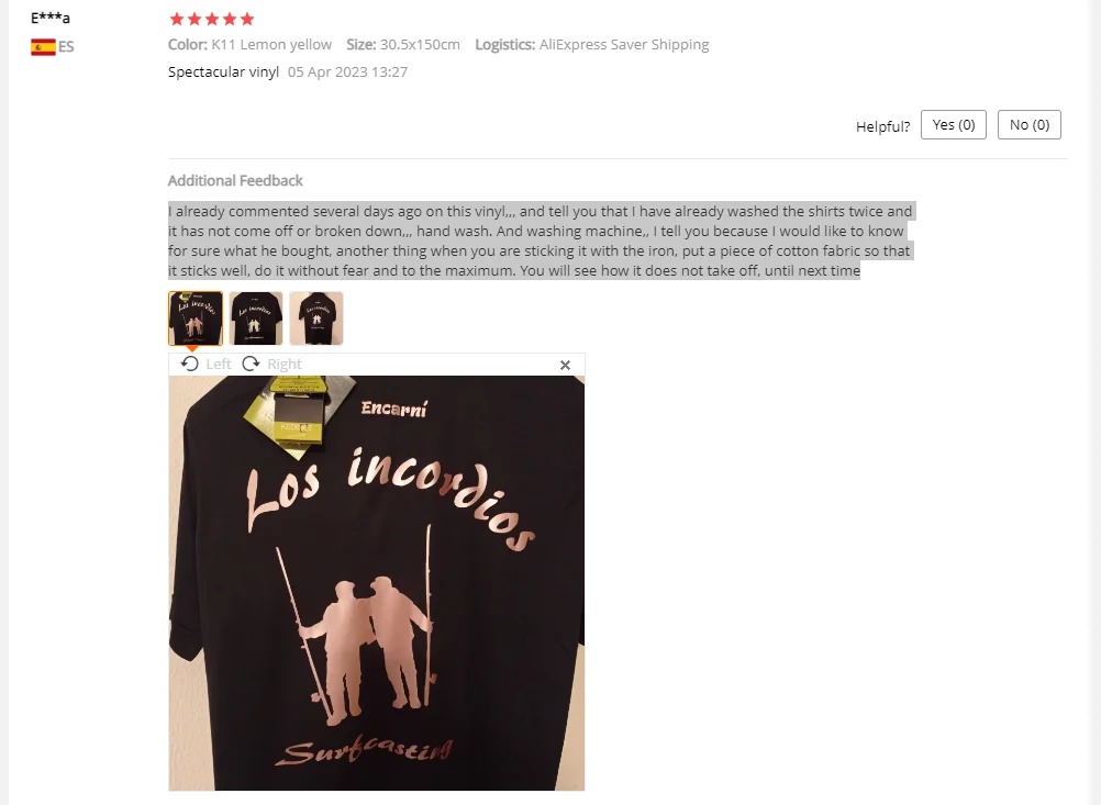 Wärmeübertragungsvinyl HTV-Rollen – 12 Zoll x 20 Fuß Bügelvinyl für Schneideplotter und Silhouette Cameo – DIY-Wärmeübertragungsdesign für T-Shirts – Detail 3