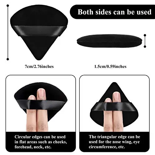 OVW 1/4/8 Pcs Triangle Velvet Powder Puff Soft Cosmetic Puff Powder Puff Women Make Up Accessories Beauty Tools 4