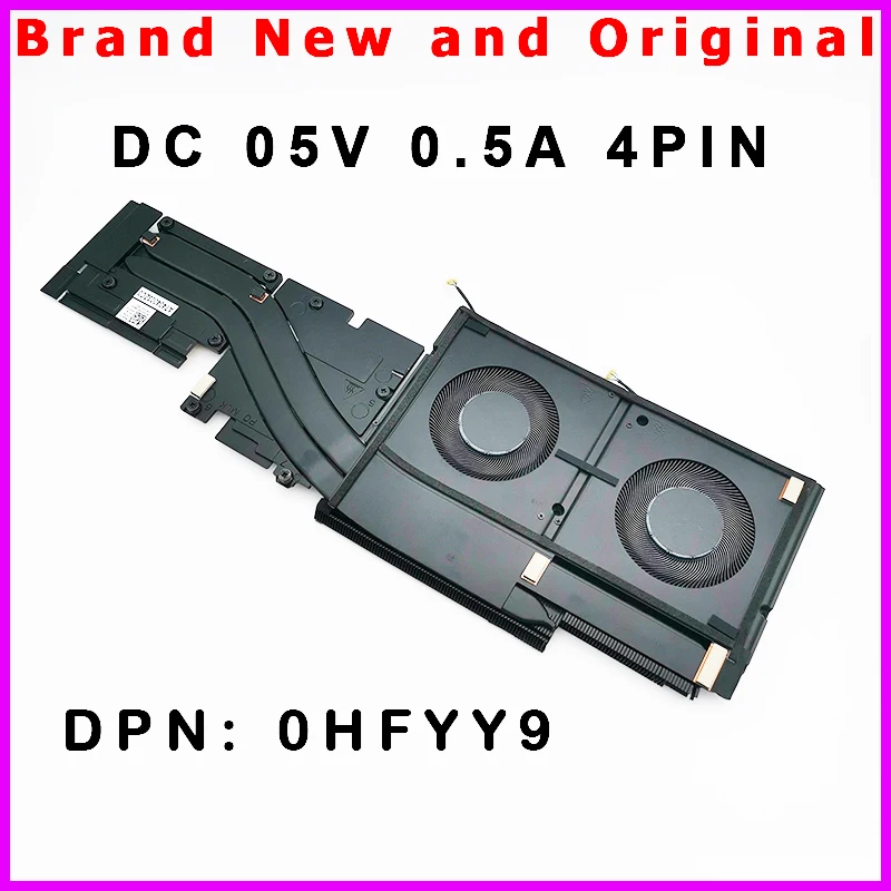 New Laptop Cooling Heatsink Fan Cooler for Dell Precision 7670 PQ 0HFYY9 HFYY9 NS85C66 21F03 DC28000Y3DL 0DV704 DV704