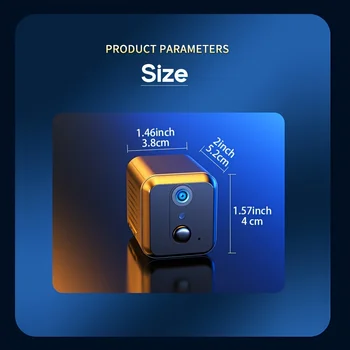 3MP HD Wifi surveillance camera, mini wireless PIR motion detection, night vision, two-way audio, 2800 mah safe battery 2