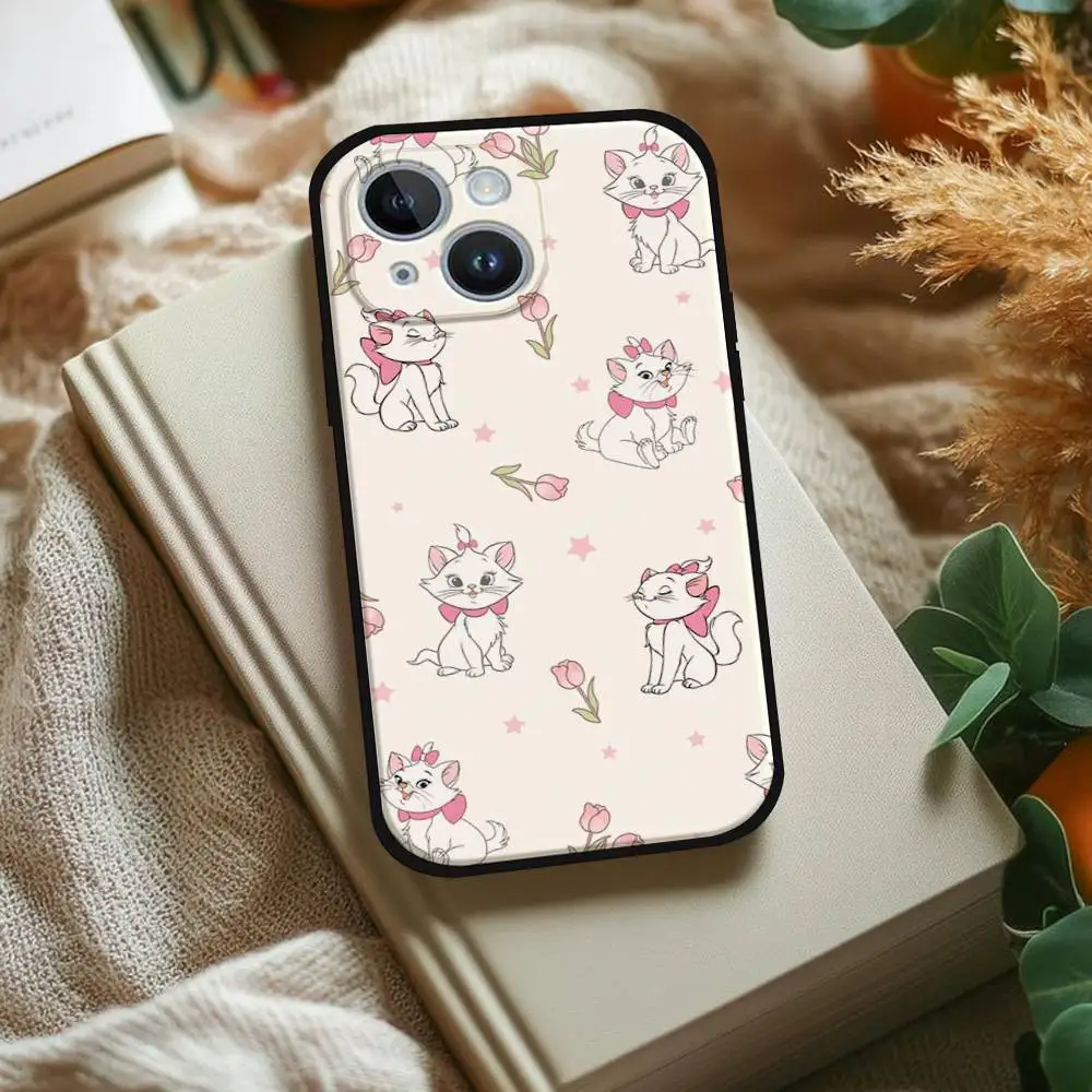 M-Marie Cat Cute Black Silicone Phone Case