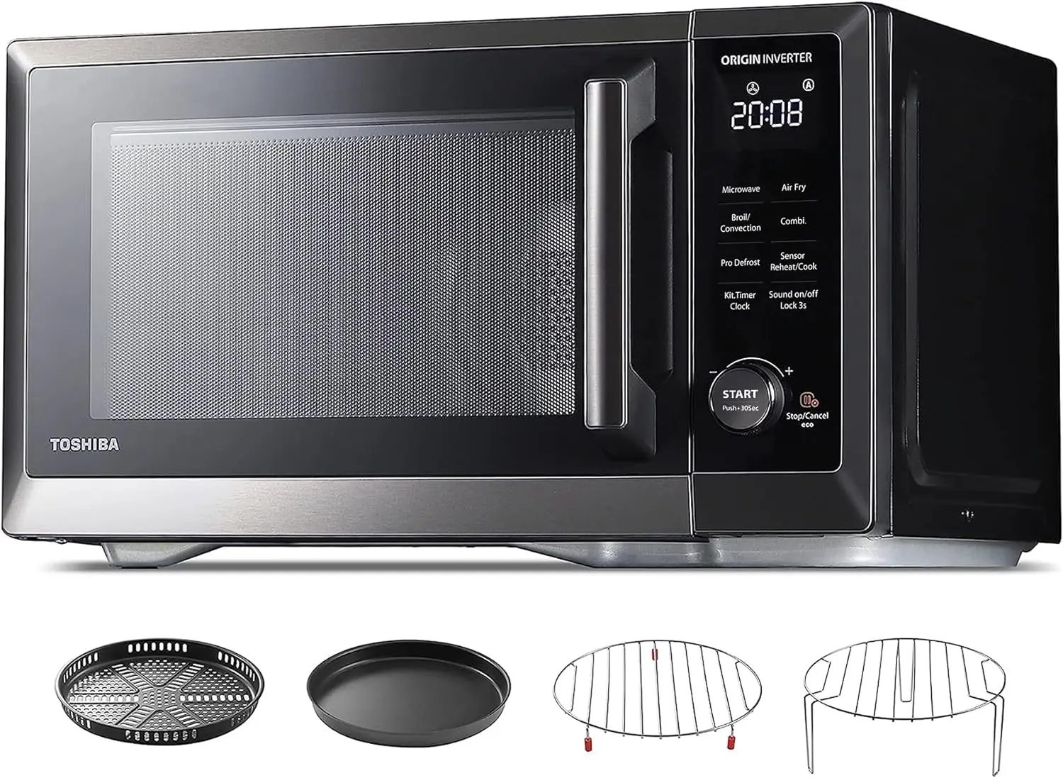 

7-in-1 Countertop Microwave Oven Air Fryer Combo Master Series, Inverter Convection Broil Humidity Sensor,