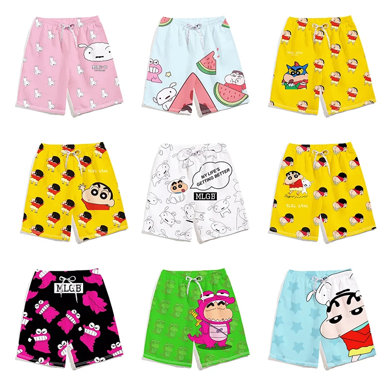 

Симпатичные Пляжные шорты Crayon Shin-Chan, кавайные Мультяшные повседневные штаны нохара Широ, летние уличные шорты для спортзала, детская игрушка в подарок