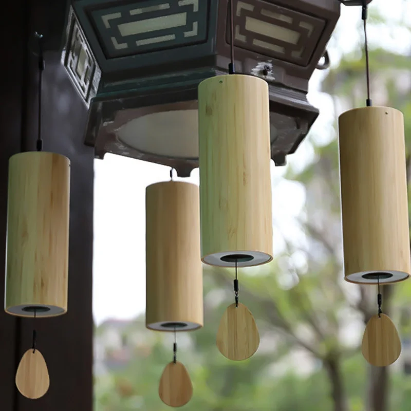 

Bamboo Wind Chime Hanging Multiple Chord Wind Pendulum Peaceful Euphonious Wind Chime Art Pendant Outdoor Garden Home Decoration