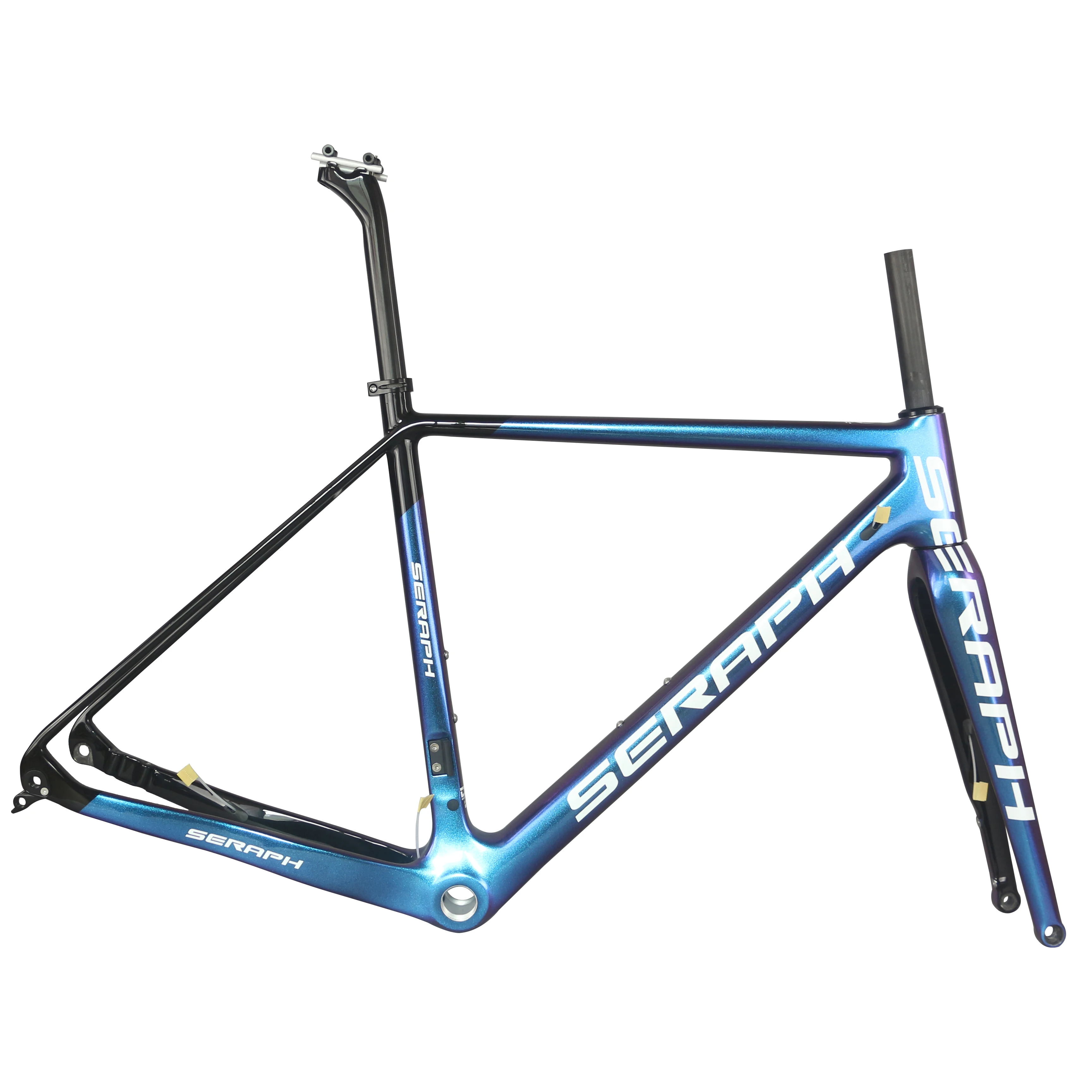 

Chameleon Paint Seraph Brand Custom BSA Toray Carbon Fiber T700 Gravel Bike Frame GR029 Max Tire 700*42C