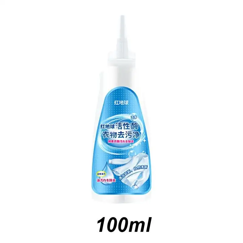 Enzyme Cleaner Laundry 100ml Stain Remover Laundry Detergent Enzymatic Stubborn Stains Cleaner Clothing Stain Remover White
