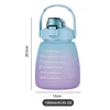 1.3L Large Capacity Sports Water Bottle with Straw Gradient Color Women's Outdoor Running Portable Plastic Bottle 6