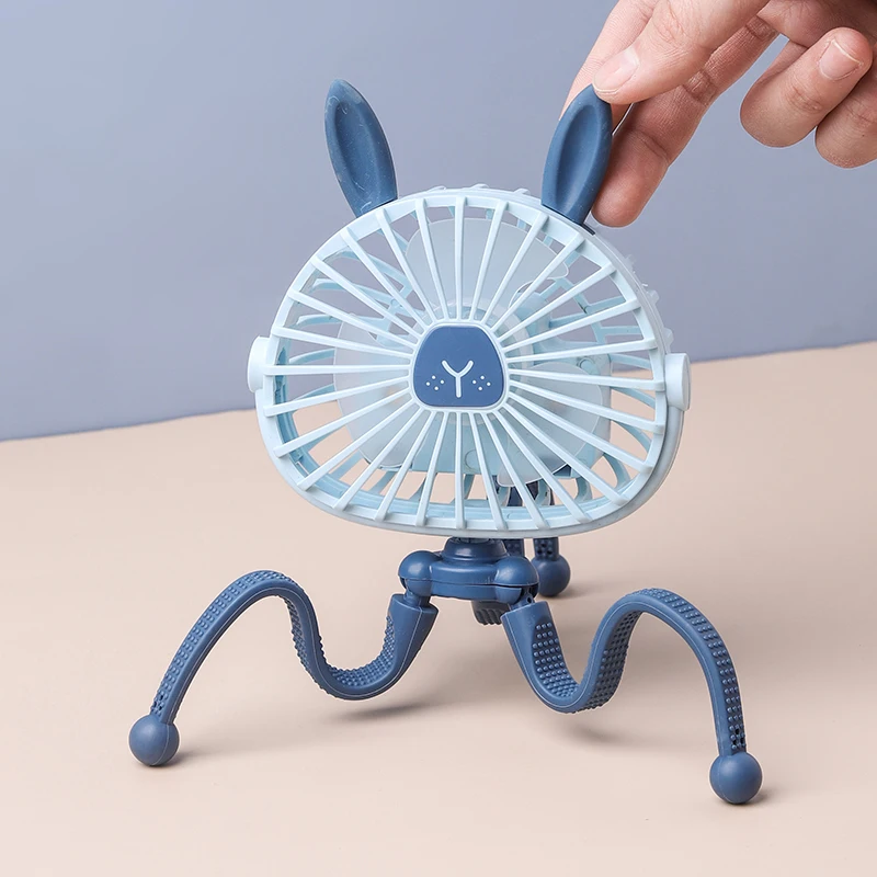 used baby strollers near me Mini Portable Stroller Fan Deformable Handheld Desktop Baby Crib Car Seat Cartoon Octopus Small Fan Night Light USB Rechargeable baby stroller accessories on sale