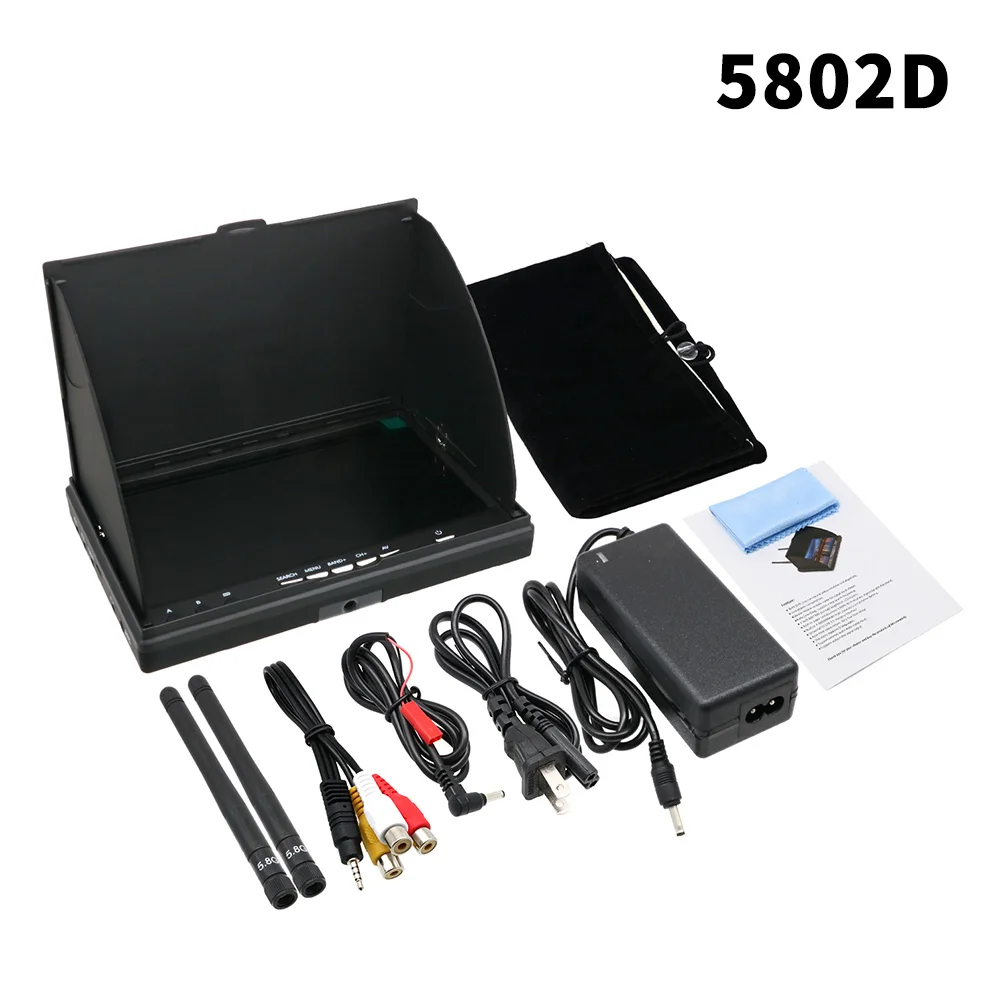 Moniteur FPV 7 pouces 5.8G 40CH avec DVR intégré - Eachine LCD5802D