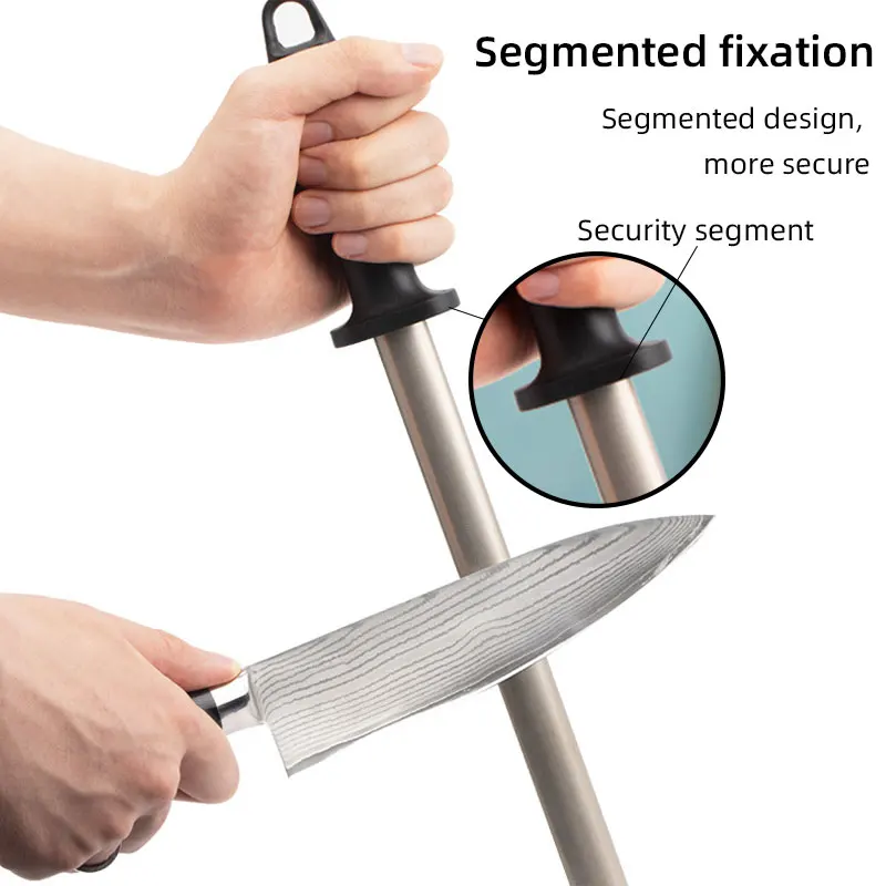 8/12 Inch Diamond Steel Stick Rod Knife Sharpener Honing Steel Knife Sharpening Rod Durable Sharpening Stone For Kitchen Gadgets