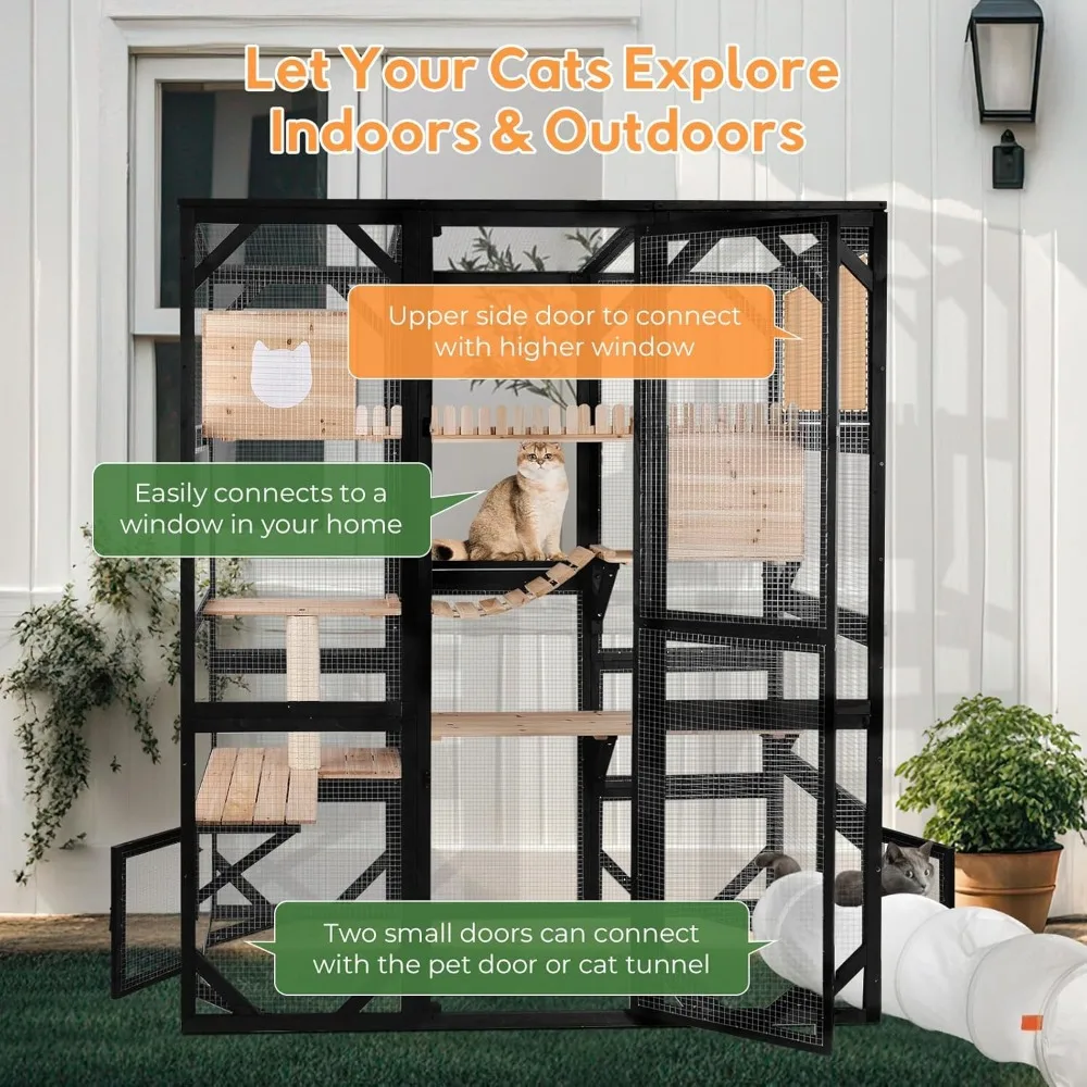 Large Cat Catio Outdoor Window Enclosure 3