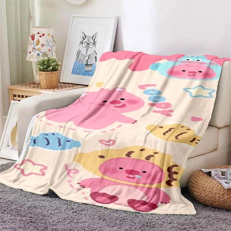 thumbnail image 1 of Manta con estampado de dibujos animados en bucle, ligera, para sala de estar, dormitorio, habitación de niños, cálida, regalo de Navidad, 1 of 5